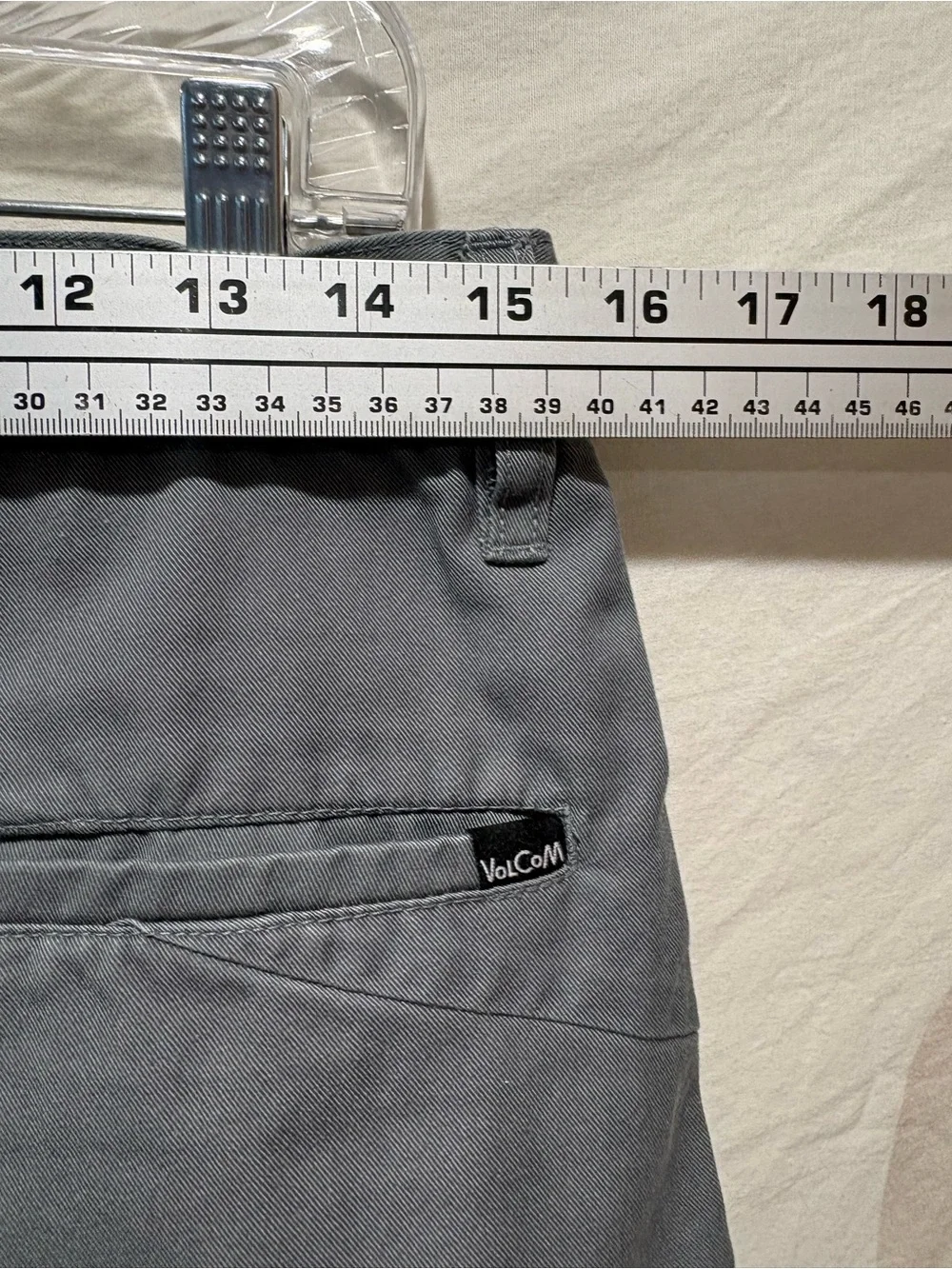 Mens Volcom Gray Flat Friggin Chino Bermuda Shorts 24.5”🌵 32
